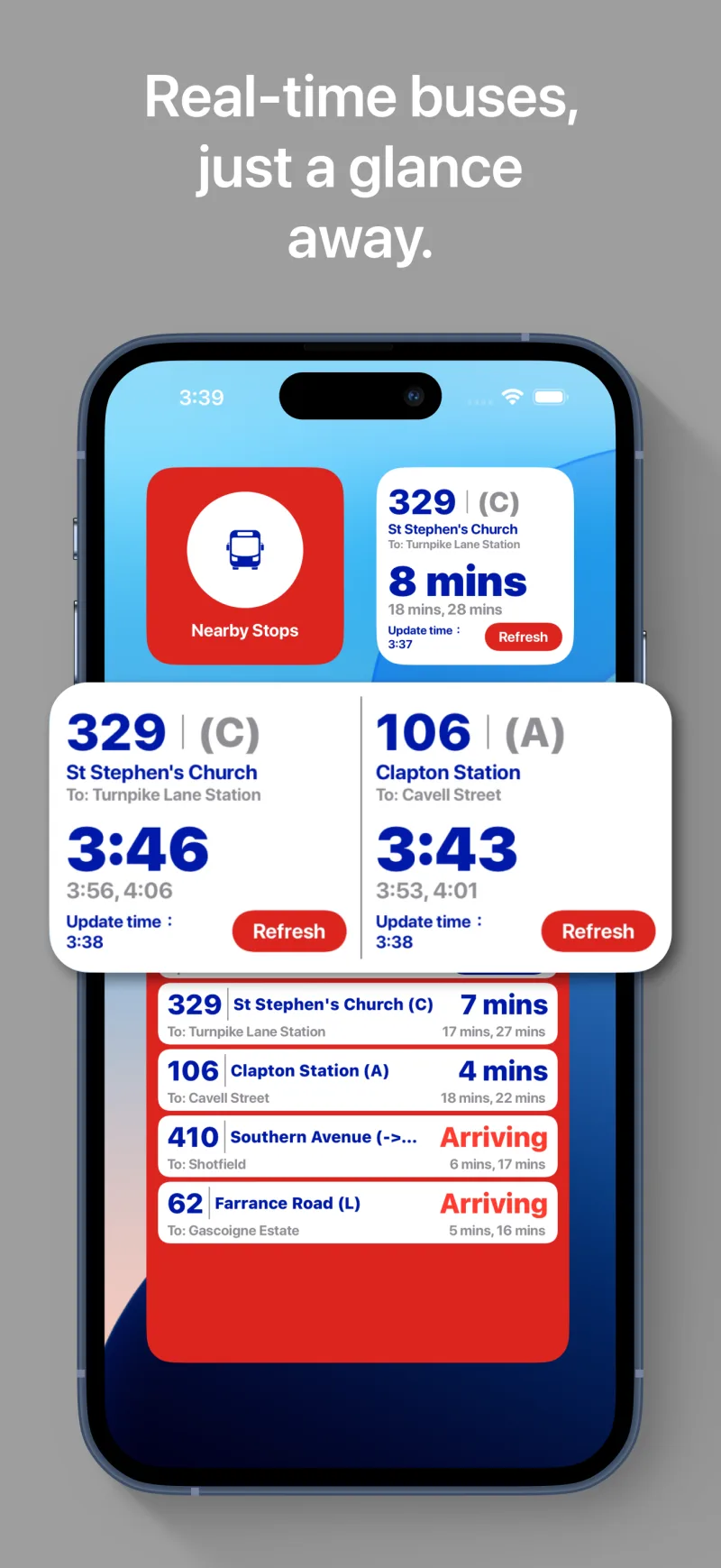 LONDONBUS live arrivals
